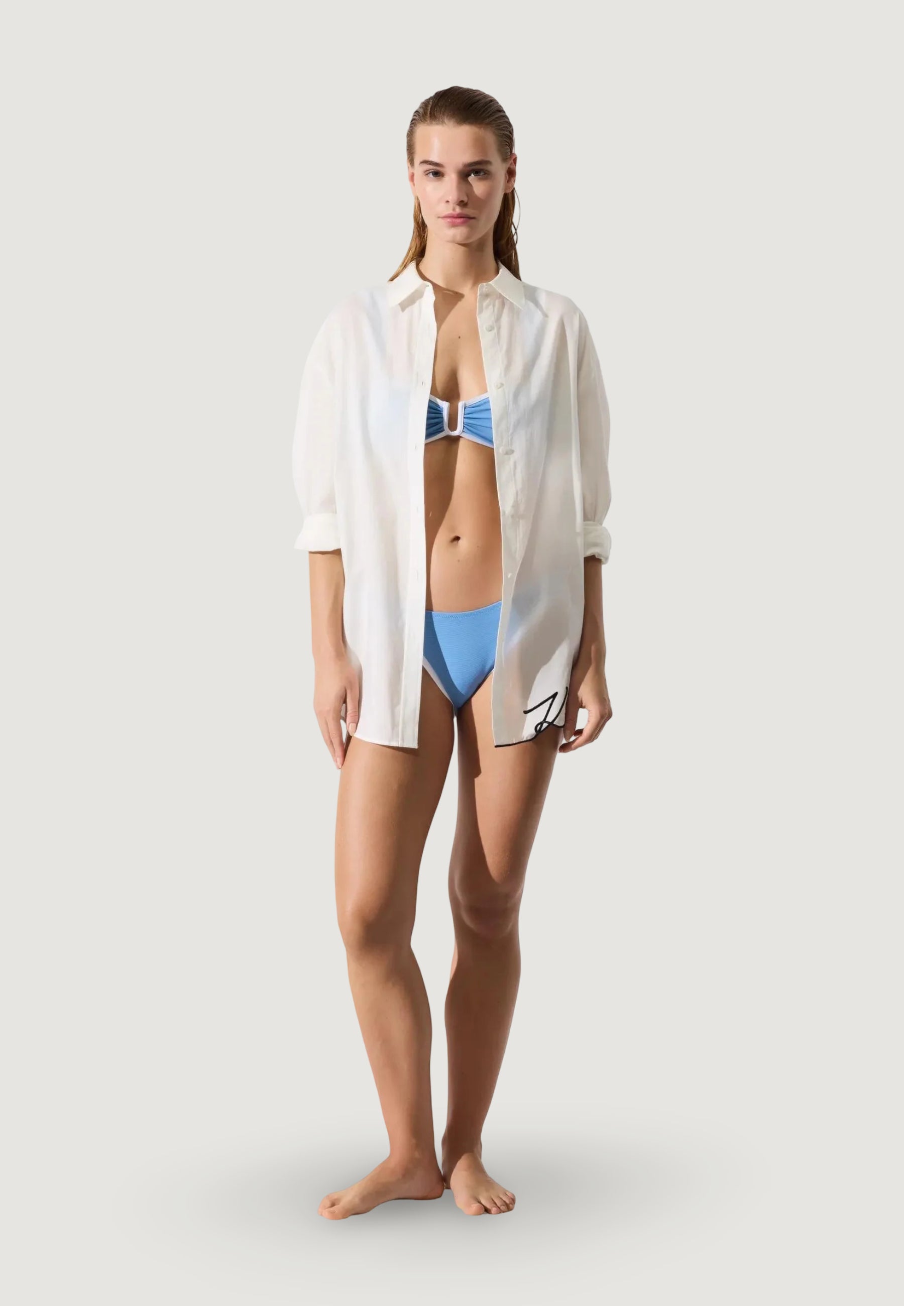 Long sleeves shirts Karl Lagerfeld Jeans OVERSIZED BEACHSHIRT