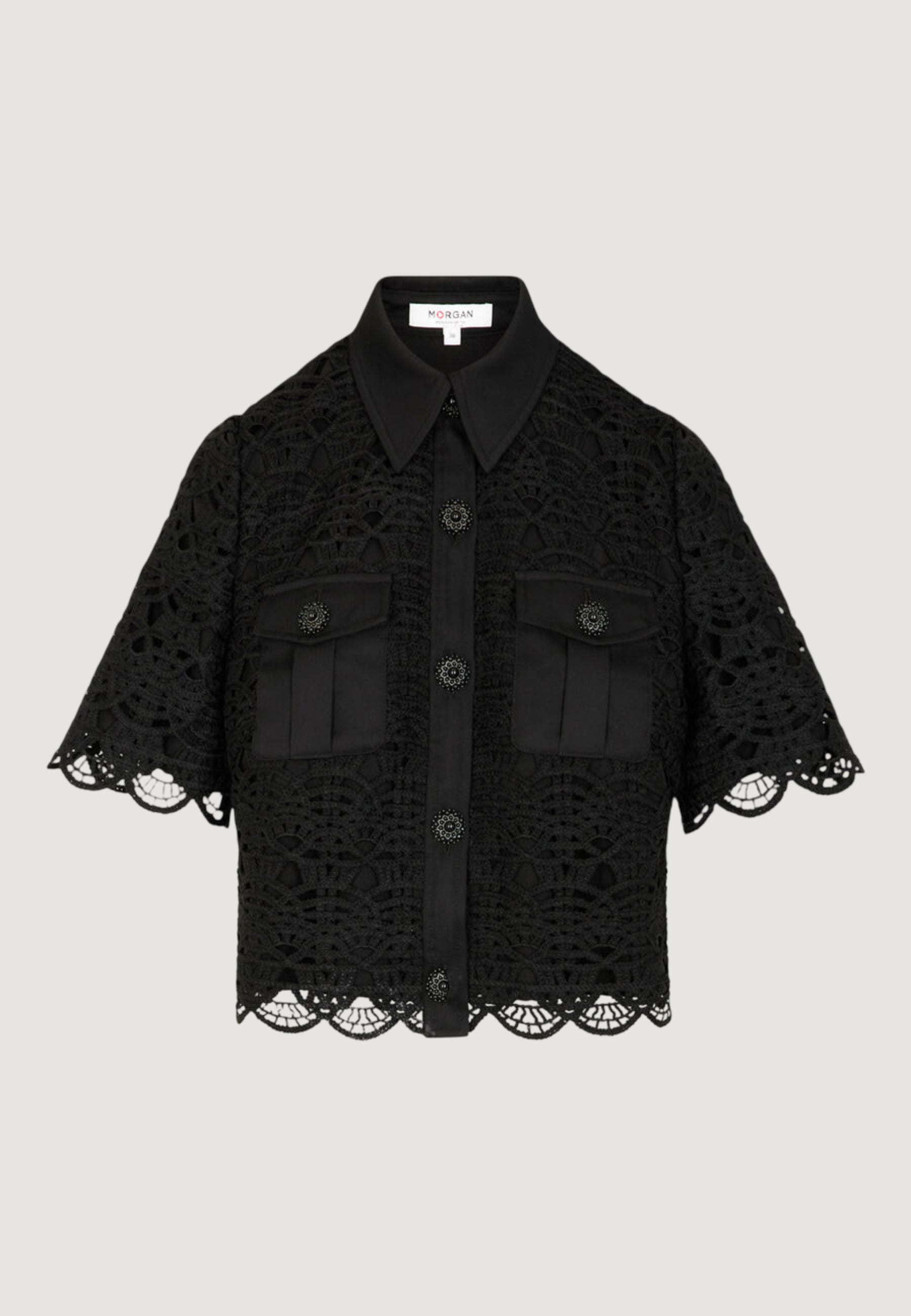 Short sleeves shirts Morgan De Toi 251-CREMA