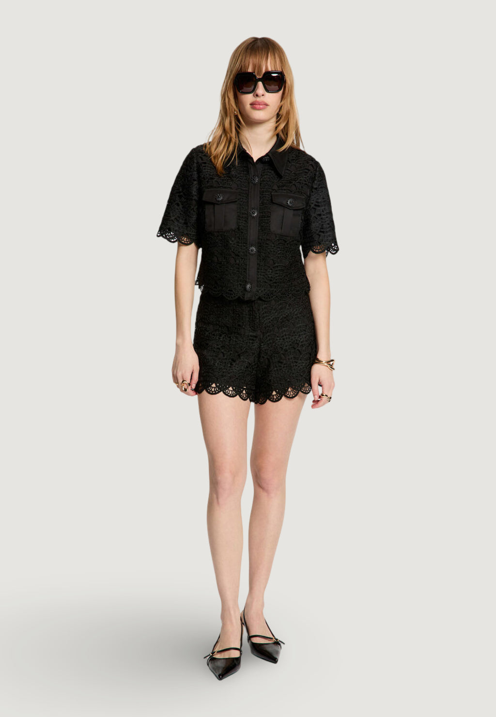 Short sleeves shirts Morgan De Toi 251-CREMA