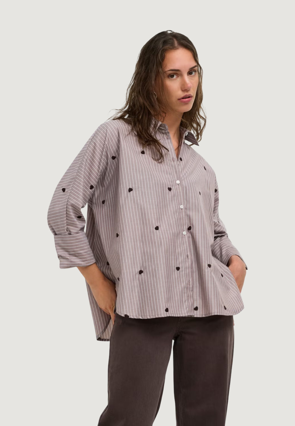 Camicia manica lunga Only NEW LINA GRACE STR EMB SHIRT NOOS WVN