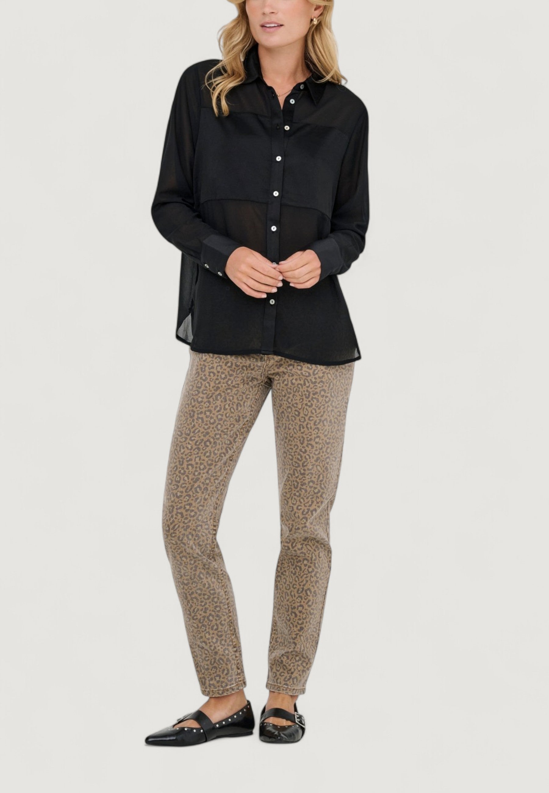 Camicia manica lunga Only Onlstar Life L/S Breeana Mix Shirt Solid