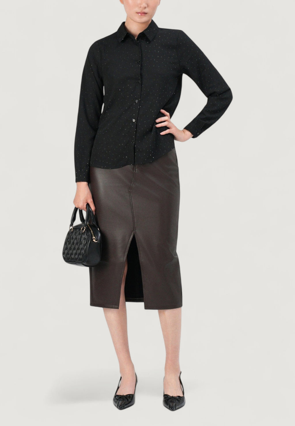 Camicia manica lunga Only Onlzeke L/S Stud Shirt Wvn