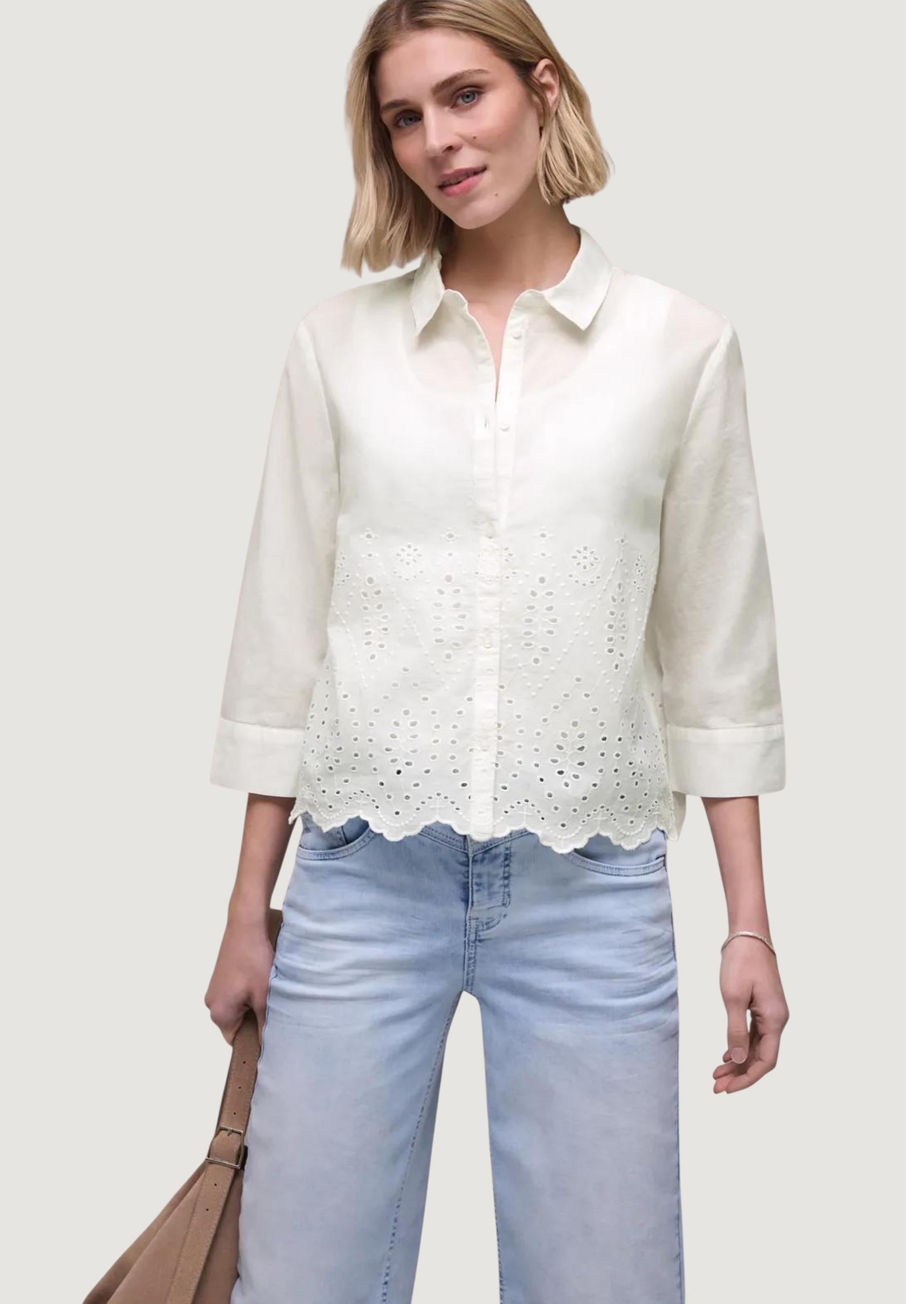 Camicia manica lunga Street One SOL_Rising shiffley shirtcollar blouse