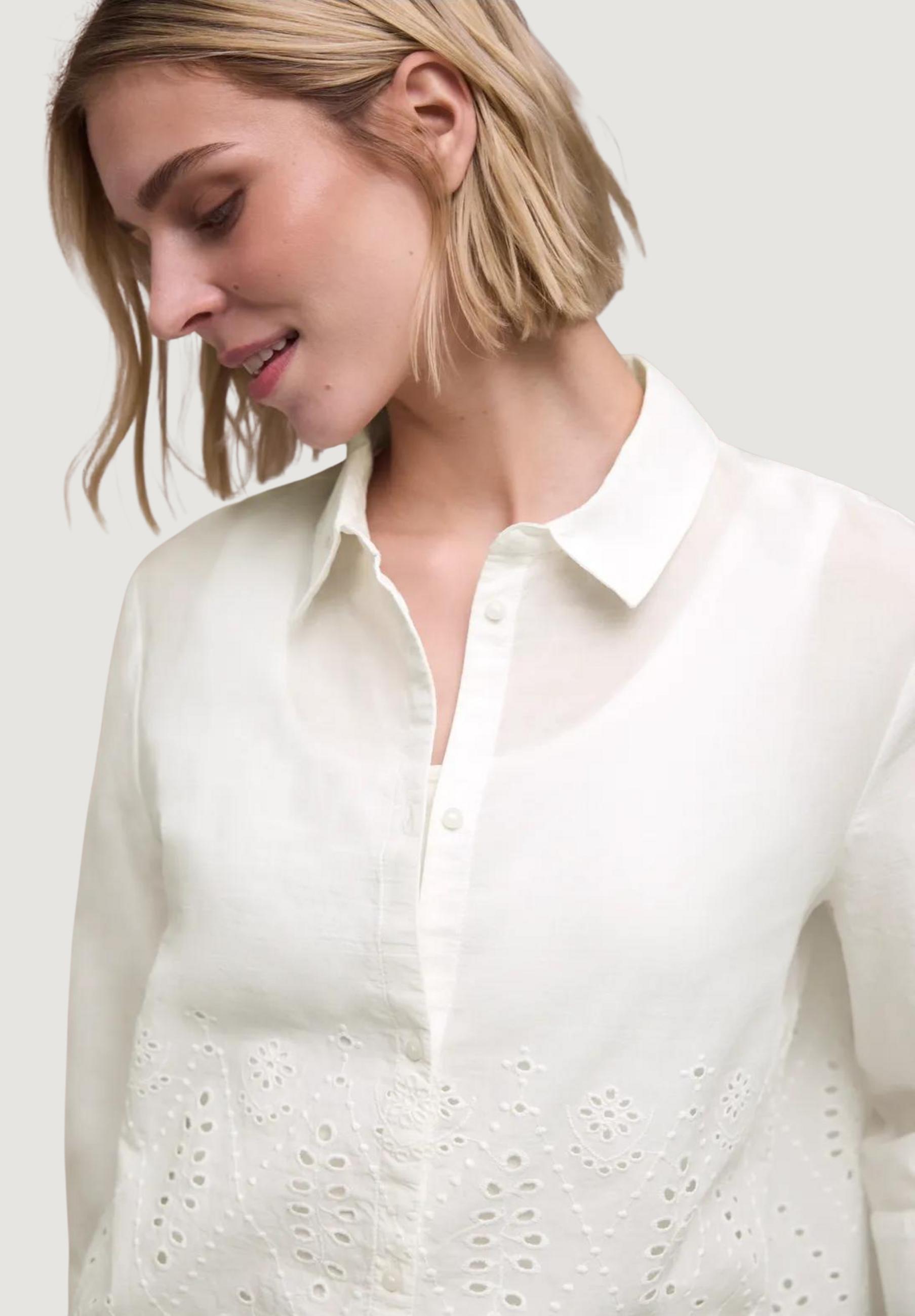 Long sleeves shirts Street One SOL_Rising shiffley shirtcollar blouse