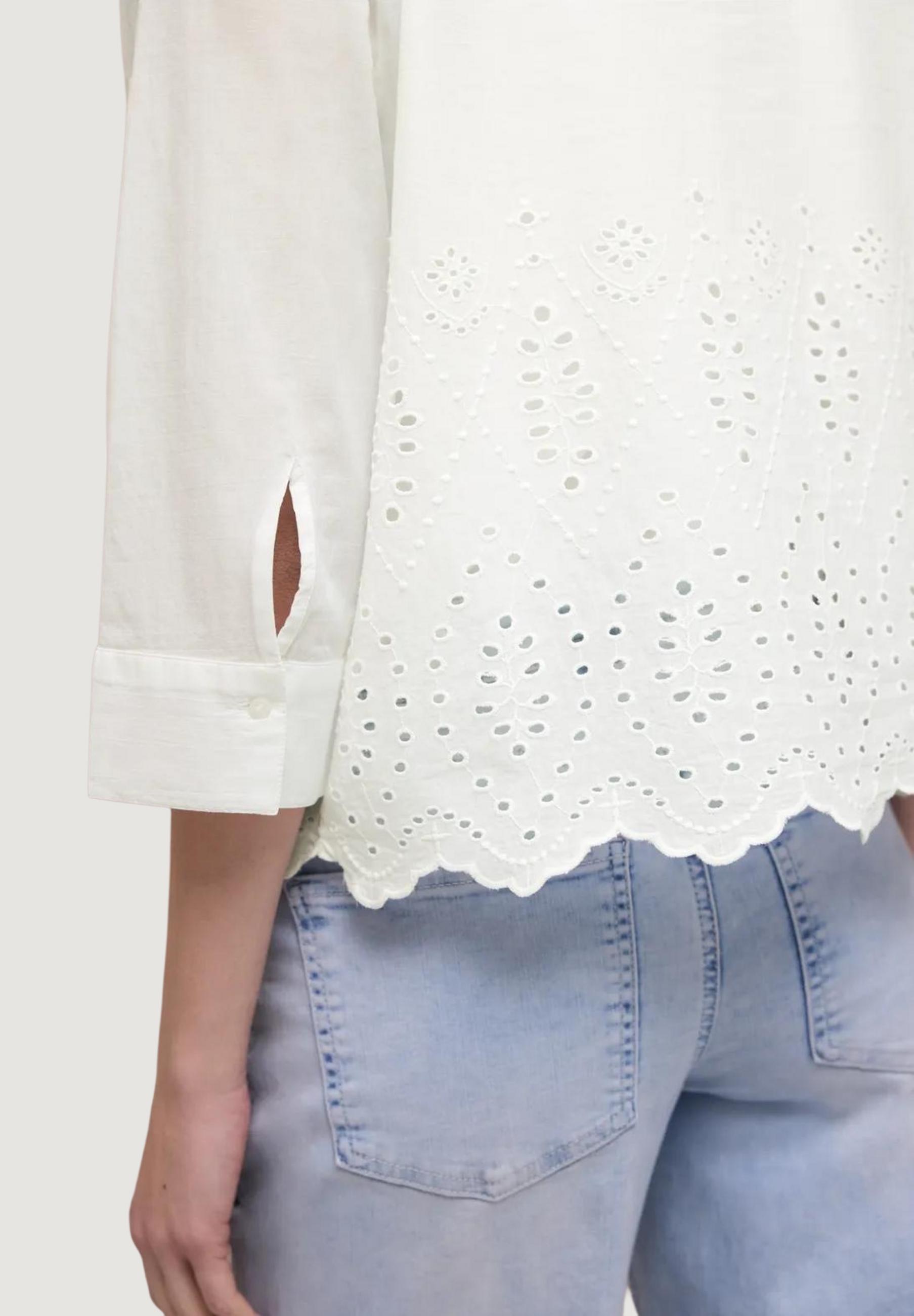 Long sleeves shirts Street One SOL_Rising shiffley shirtcollar blouse