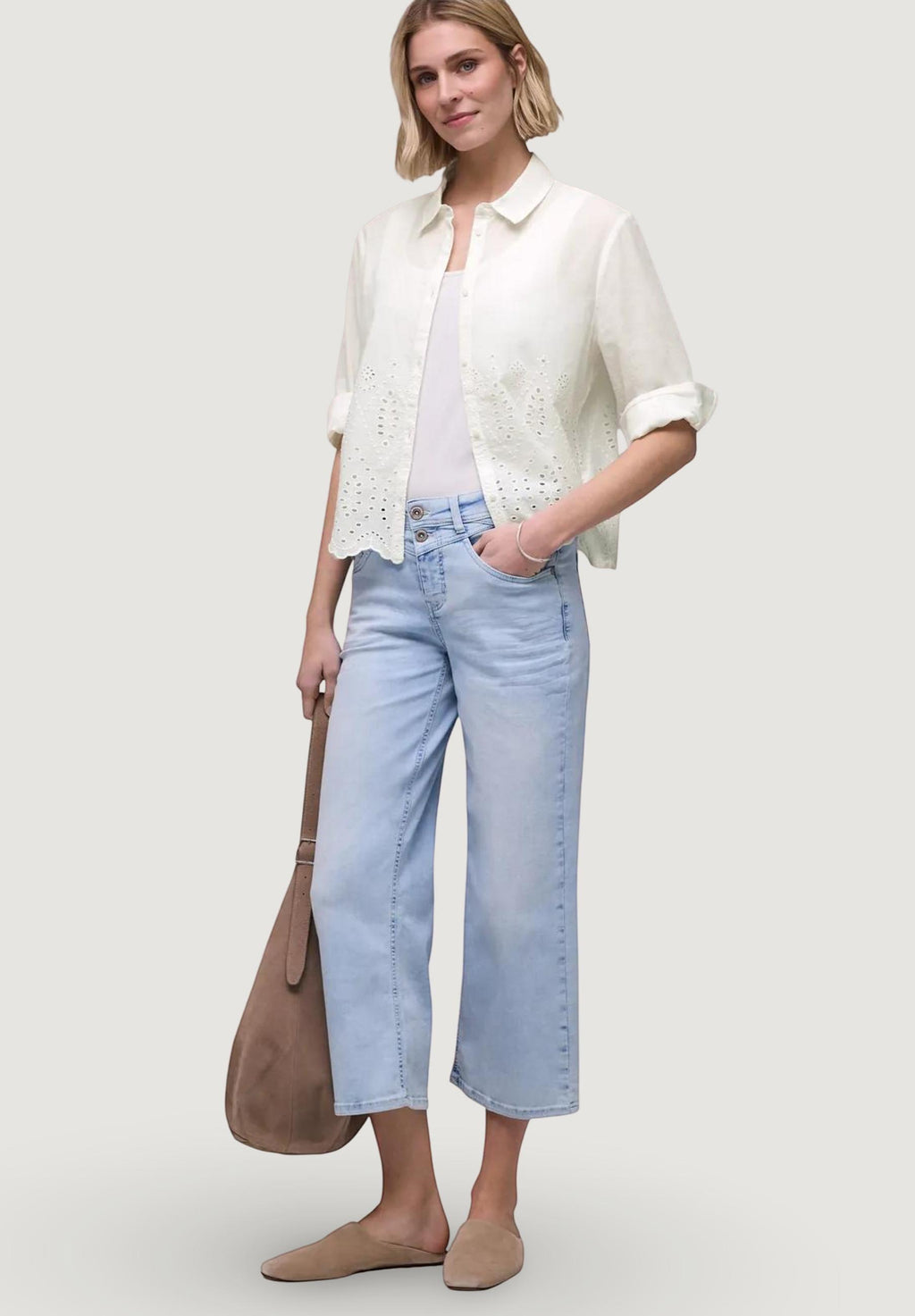 Long sleeves shirts Street One SOL_Rising shiffley shirtcollar blouse