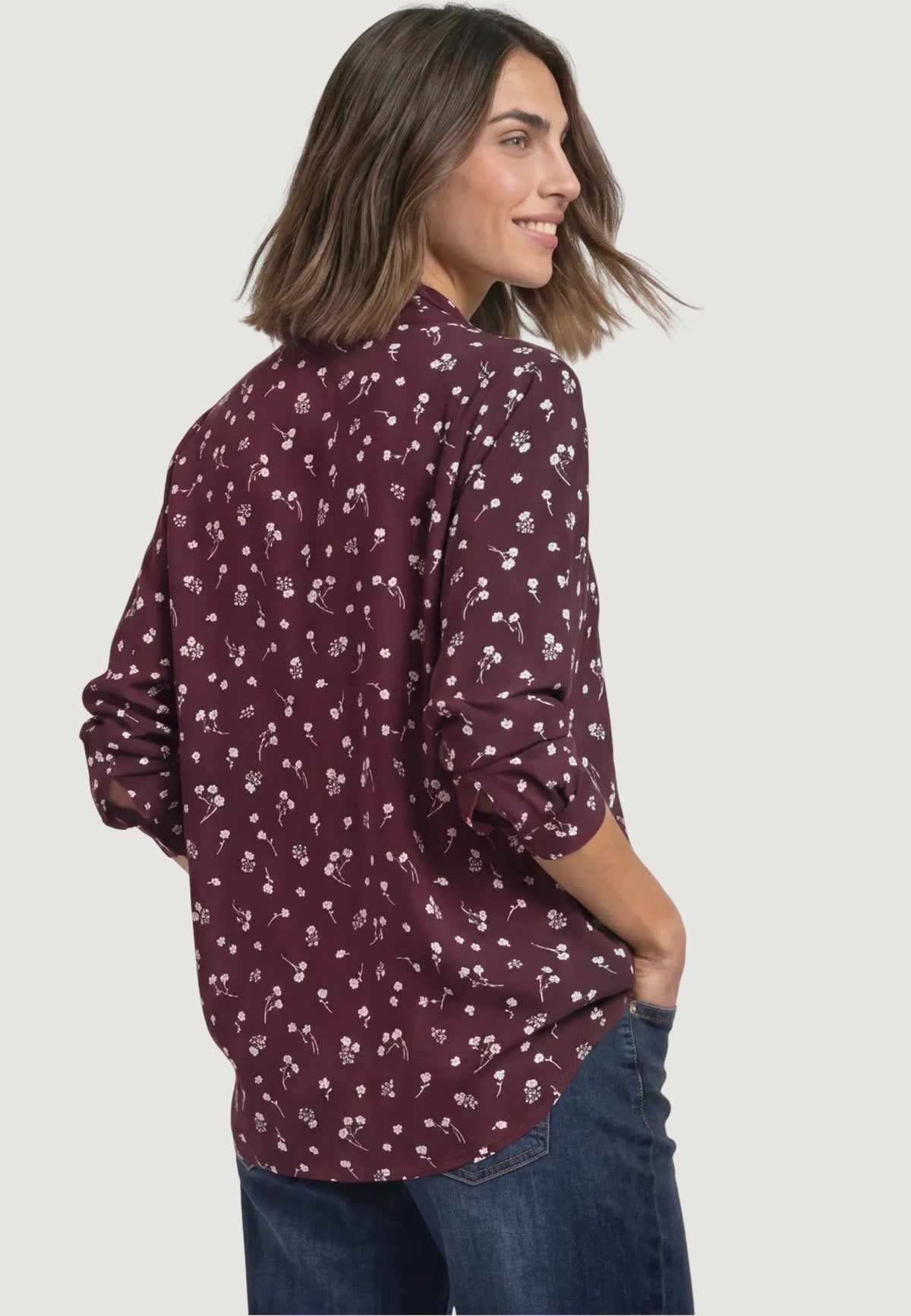 Camicia manica lunga Street One Printed blouse w tie detail
