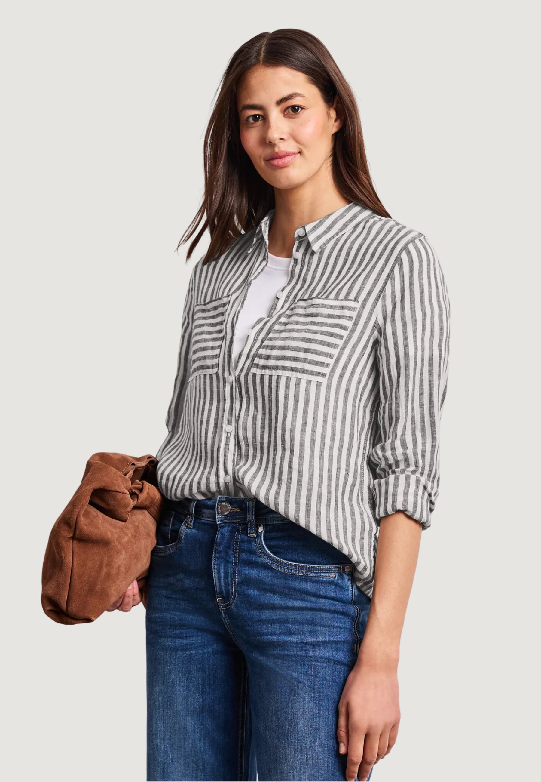 Camicia manica lunga Street One SOL_LTD QR Striped shirtcollarblouse