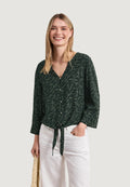 Camicia manica lunga Street One Splitneck w knot detail AOP