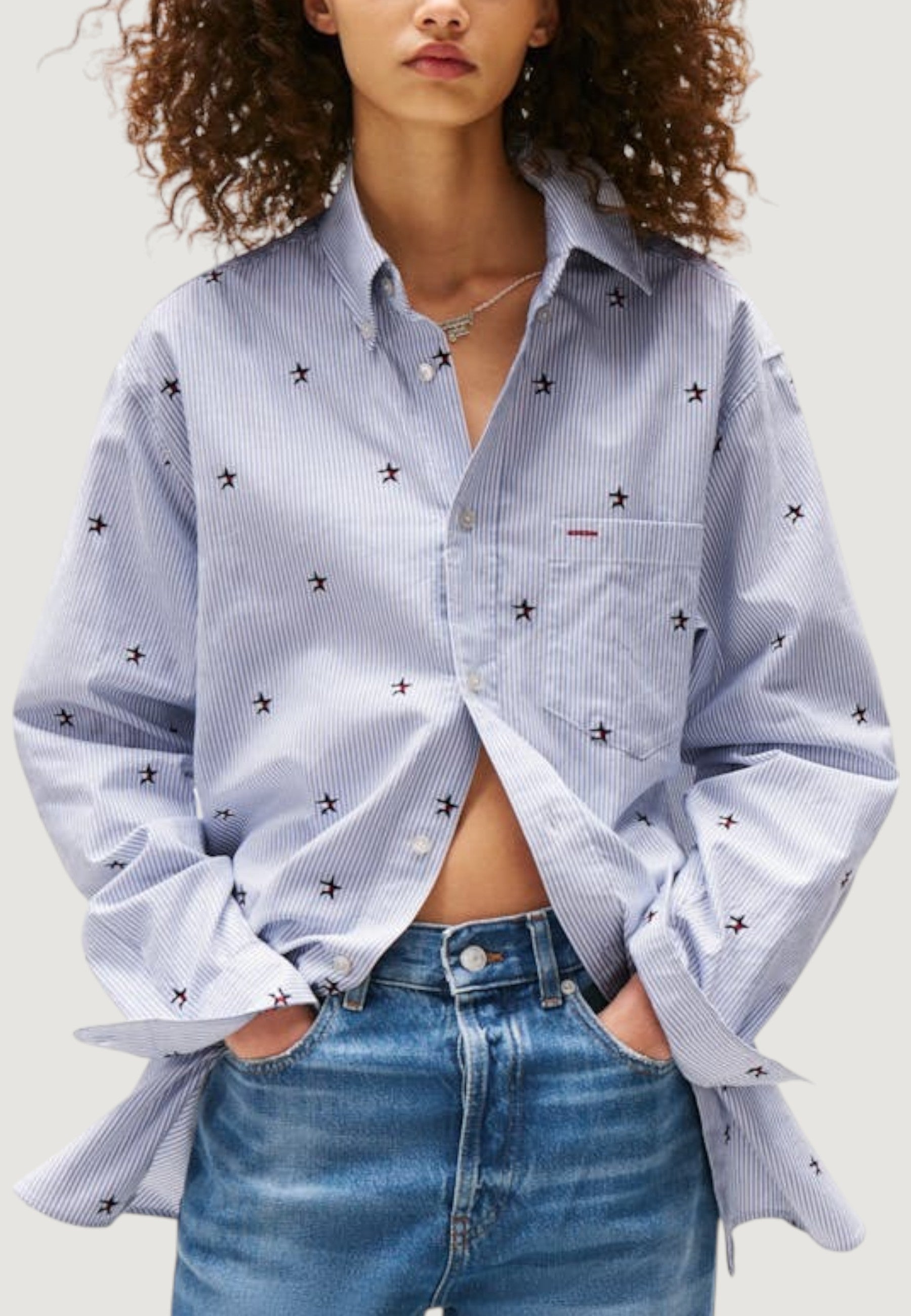 Camicia manica lunga Tommy Hilfiger Jeans TOMMY GIRL EMBROIDER