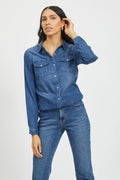Long sleeves shirts Vila Clothes VIBISTA DENIM SHIRT