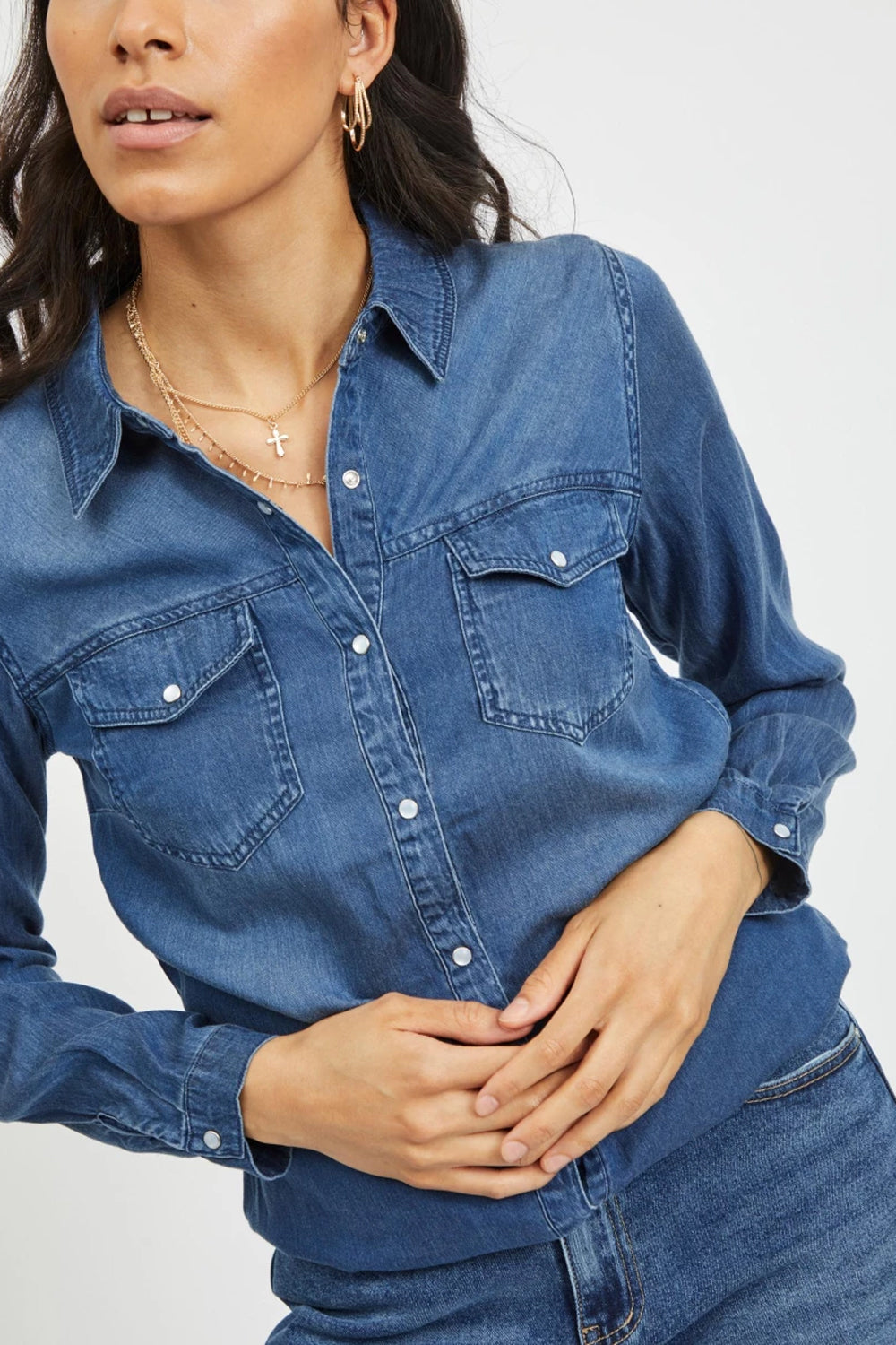 Camicia manica lunga Vila Clothes VIBISTA DENIM SHIRT