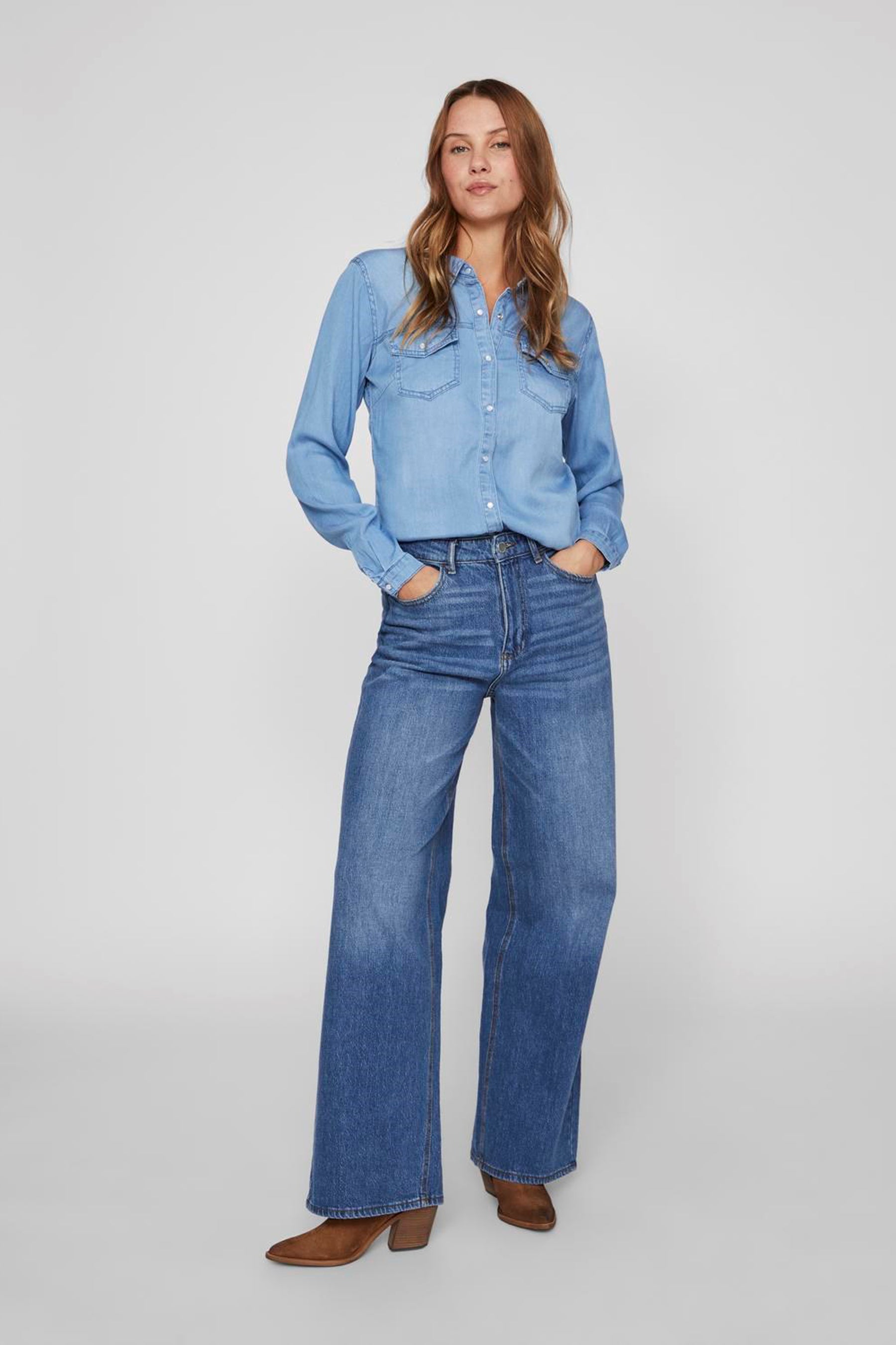 Camicia manica lunga Vila Clothes VIBISTA DENIM SHIRT