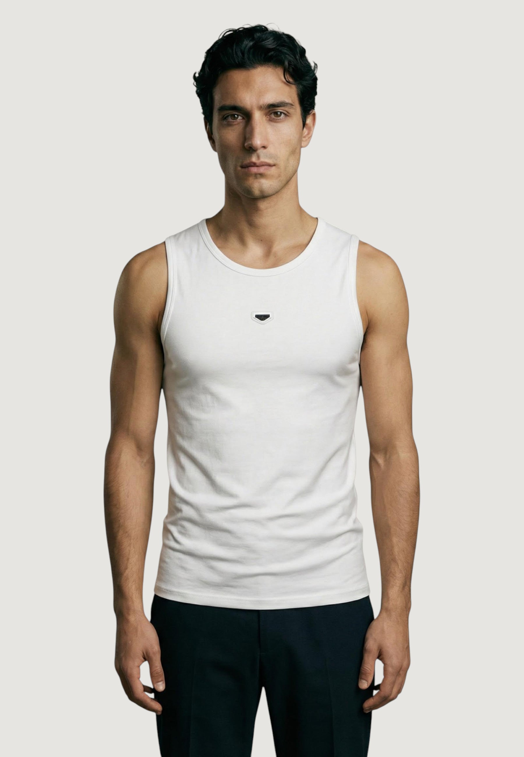 Canotta Antony Morato REGULAR FIT WITH METAL RUBBER PLATE ON FRONT