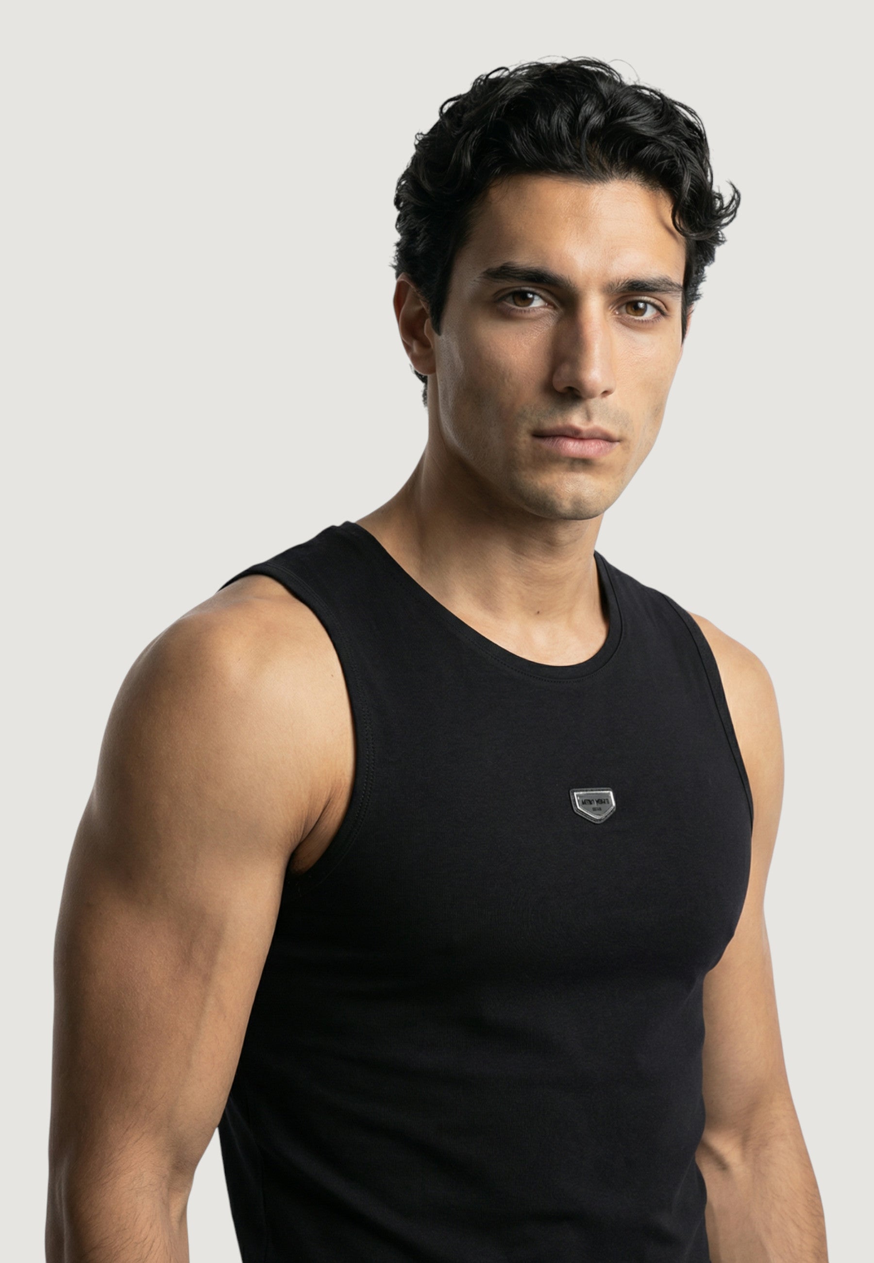 Canotta Antony Morato REGULAR FIT WITH METAL RUBBER PLATE ON FRONT