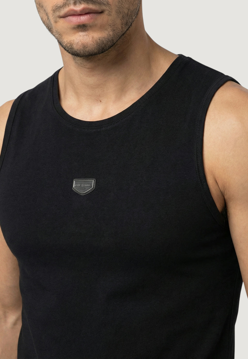 Canotta Antony Morato REGULAR FIT WITH METAL RUBBER PLATE ON FRONT