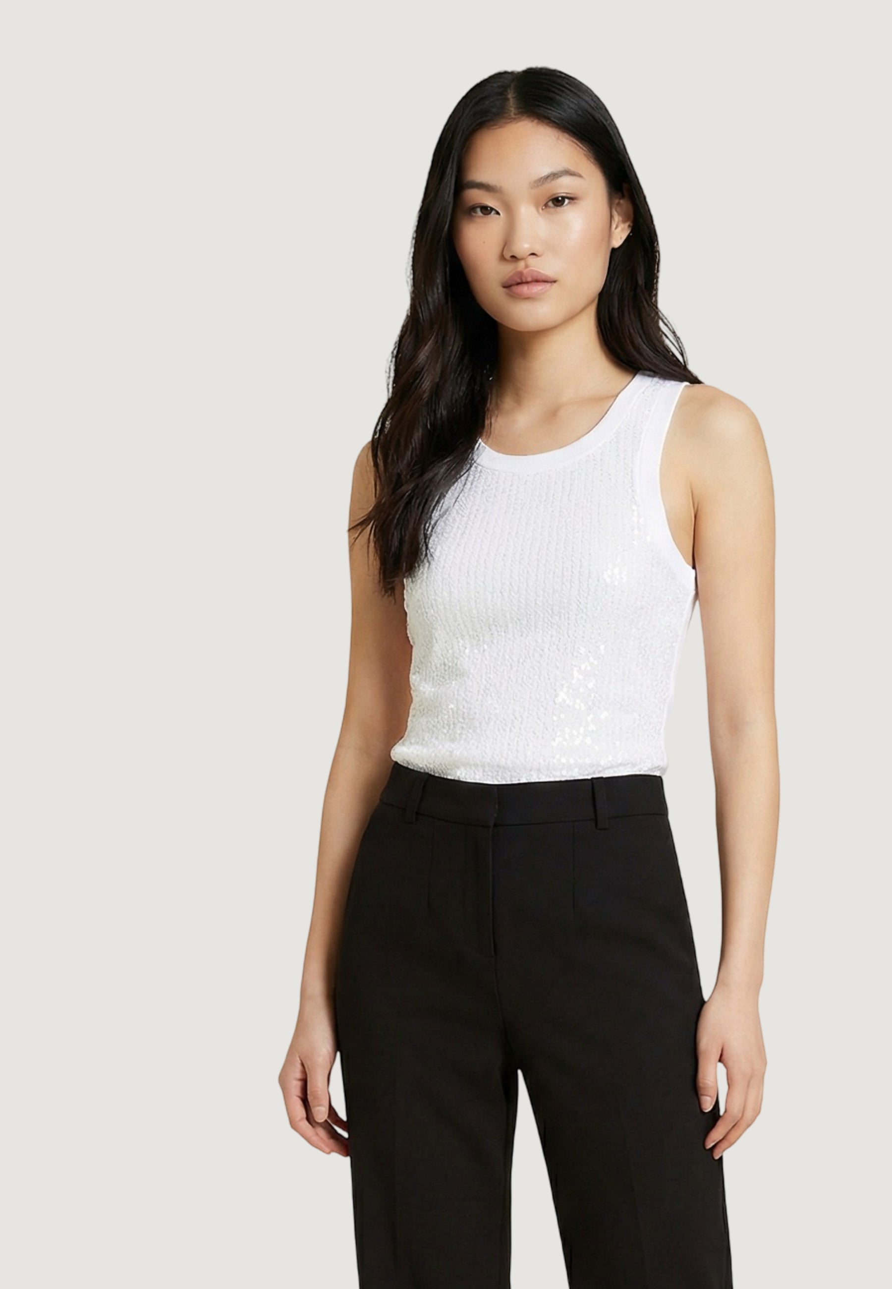 Canotta Guess SL ALEXIA SEQUINS TANK TOP