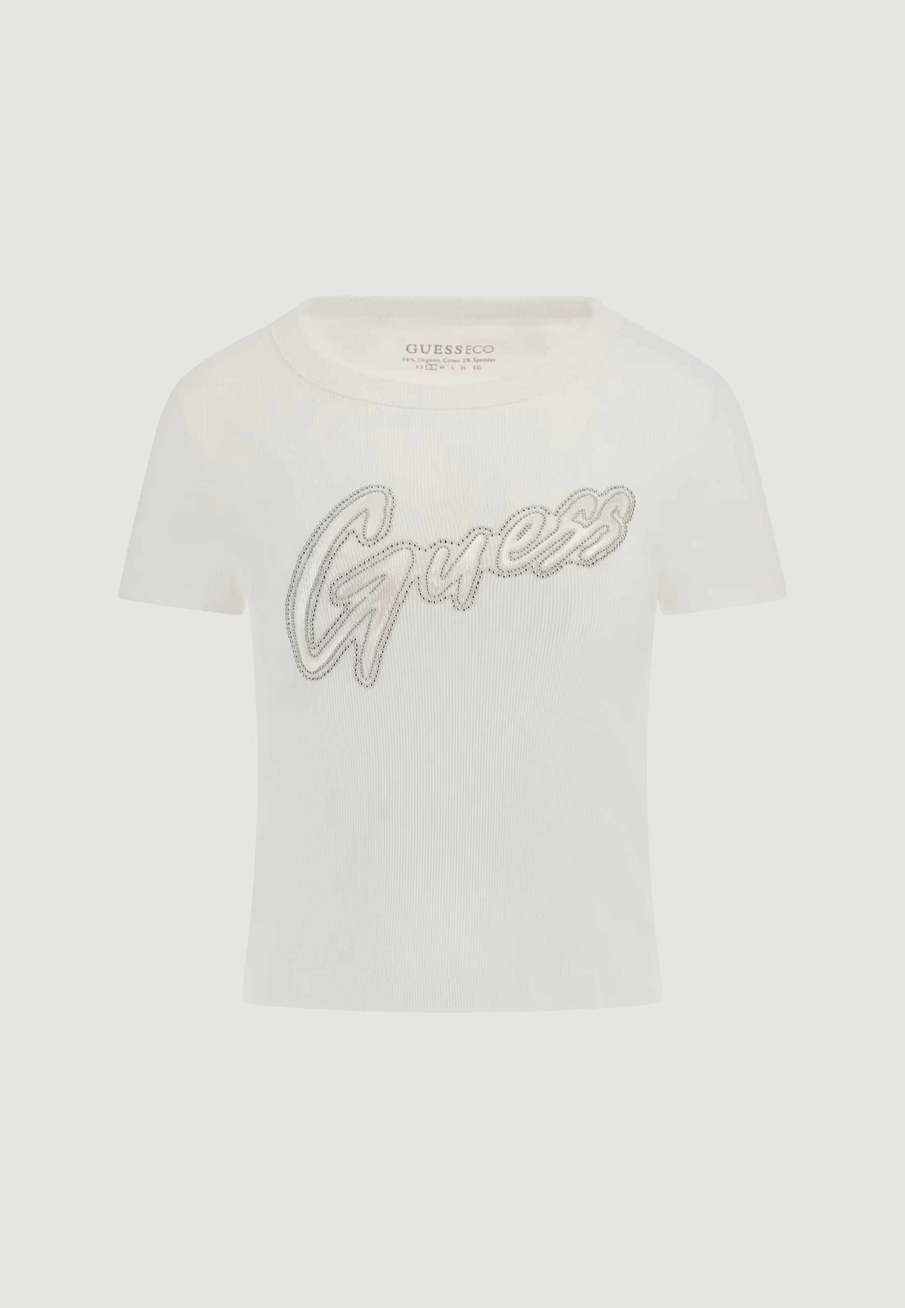 T-shirt Guess SS CN RIB LOGO TEE