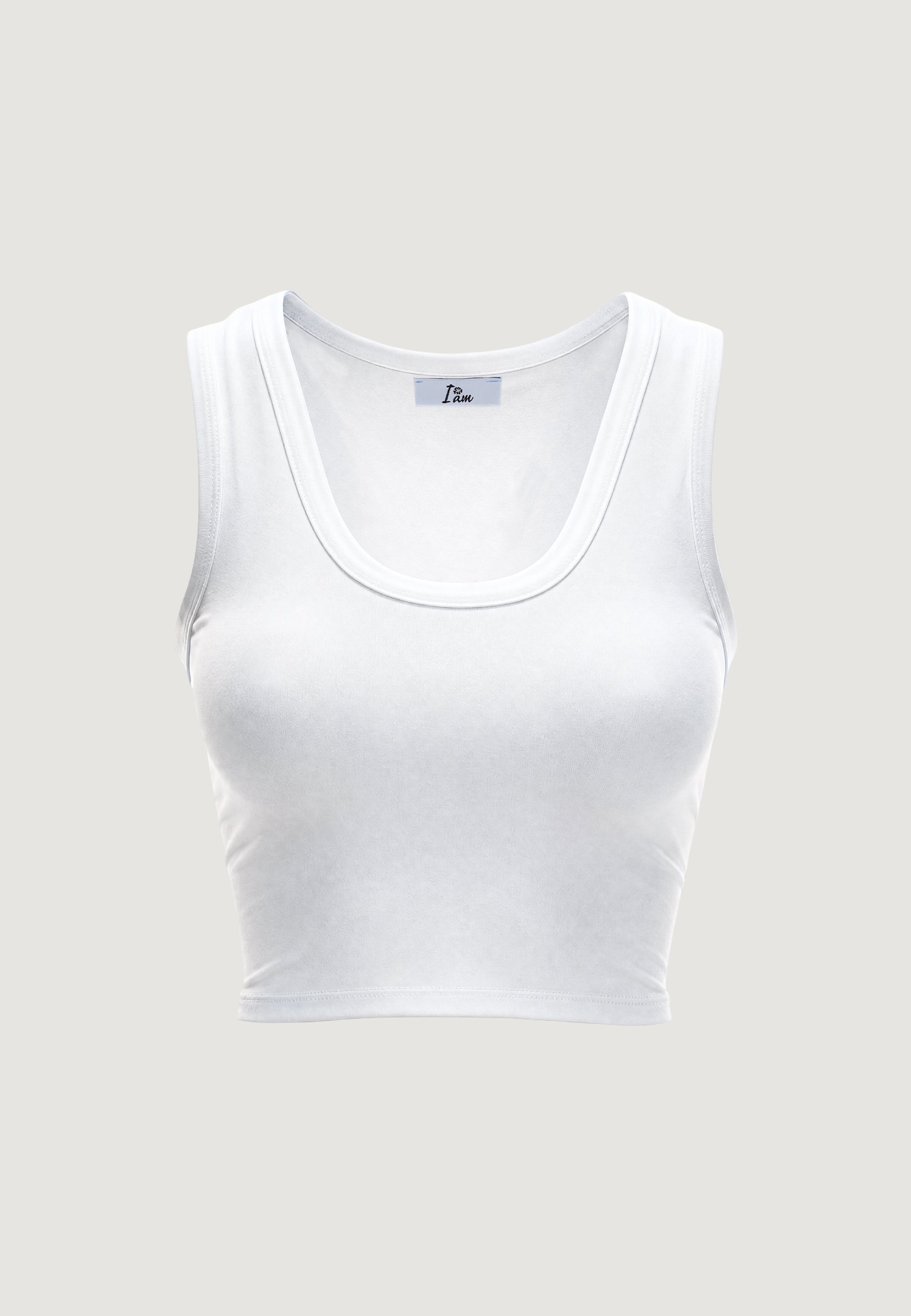 Tank top I am CROP TOP BASIC