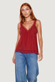 Tank top I am TOP CRINKLE PIZZO