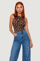 Canotta I am Top Cotone Stampa Animalier