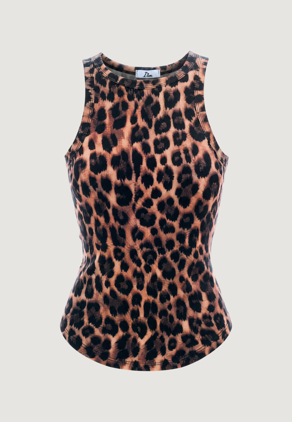 Canotta I am Top Cotone Stampa Animalier
