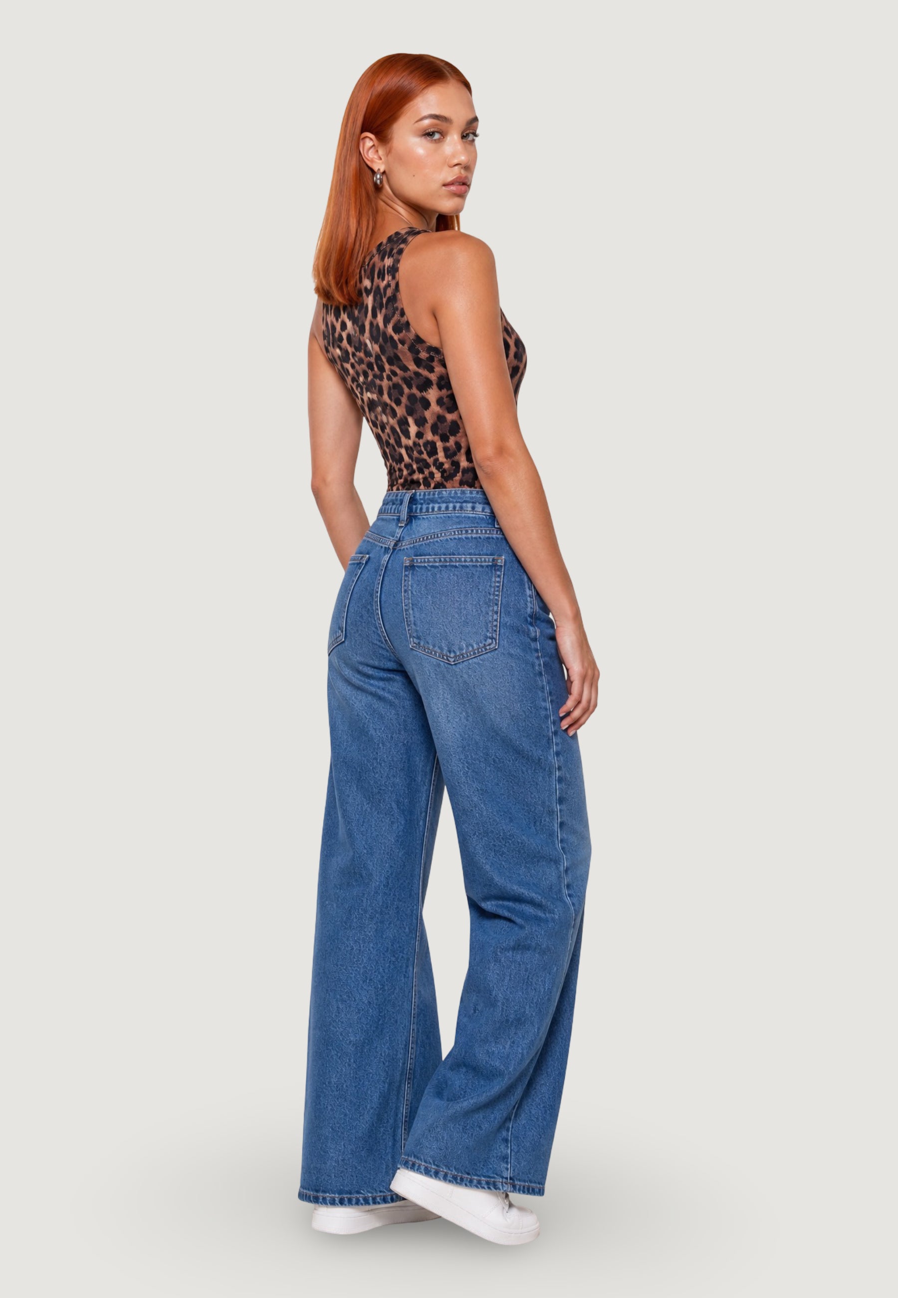 Canotta I am Top Cotone Stampa Animalier