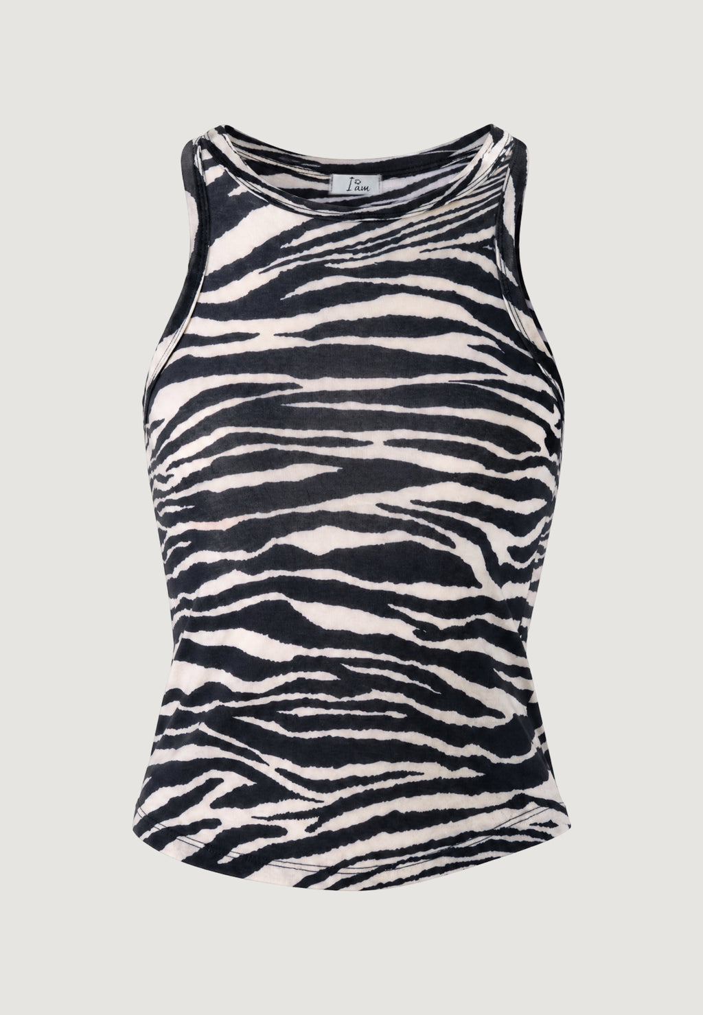 Canotta I am Top Cotone Stampa Animalier