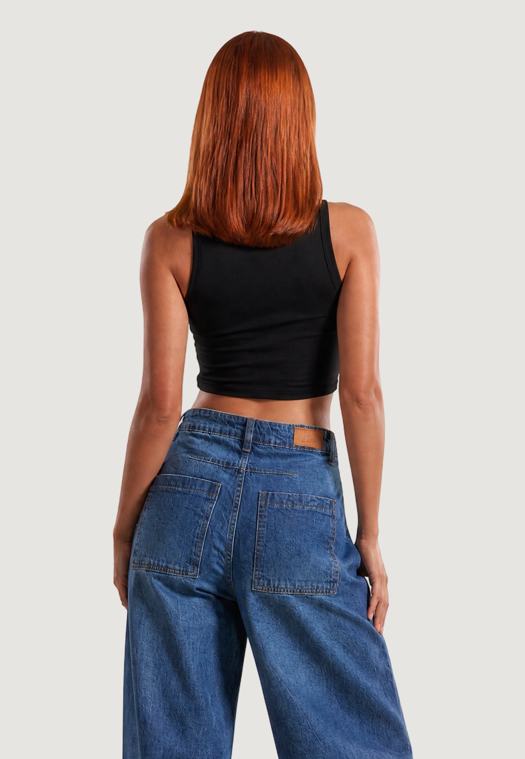 Tank top I am CROP TOP BASIC