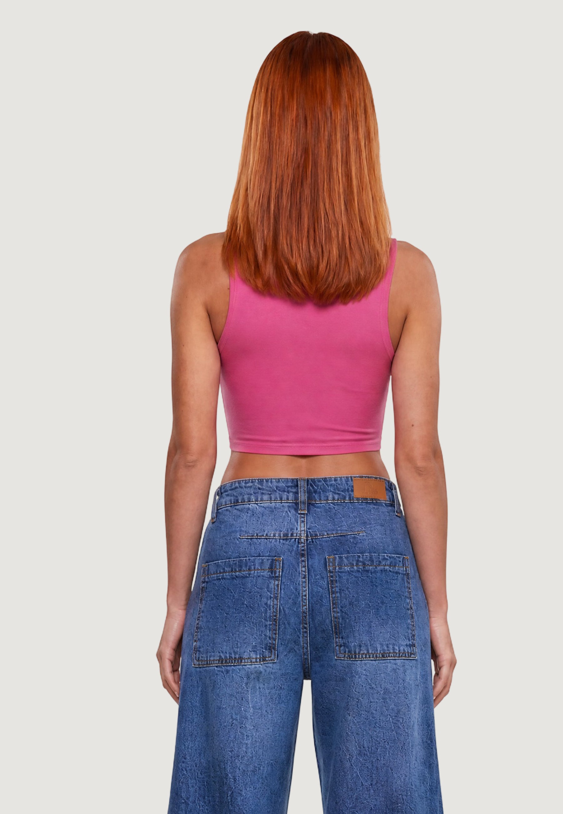 Tank top I am CROP TOP BASIC