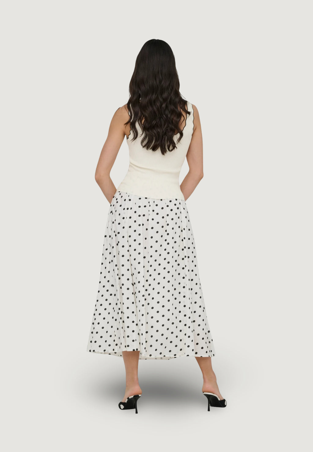 Canotta Jacqueline de Yong JDYNANNA S/L SCALLOP EDGE TOP KNT - 15290585