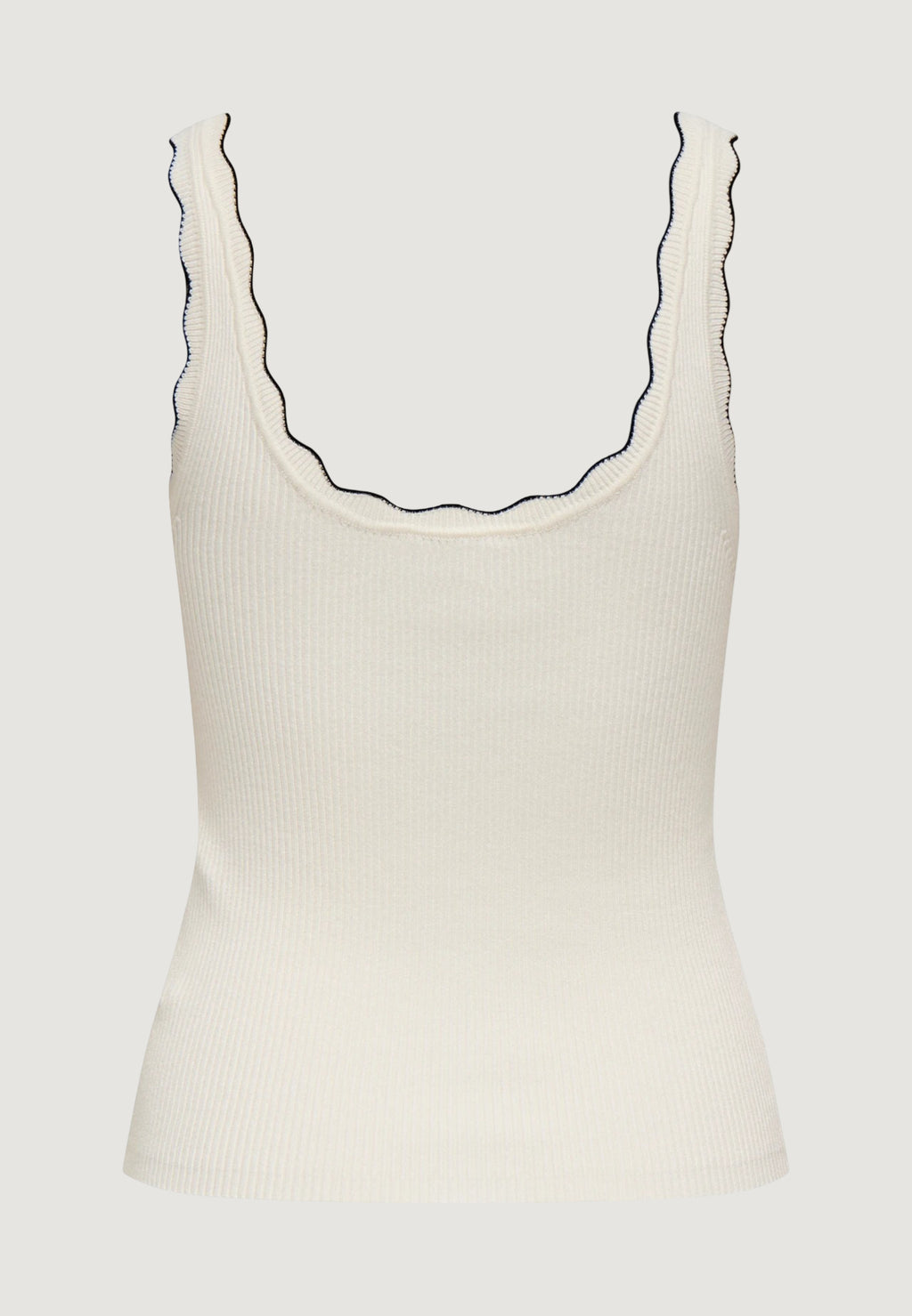 Canotta Jacqueline de Yong JDYNANNA S/L SCALLOP EDGE TOP KNT - 15290585