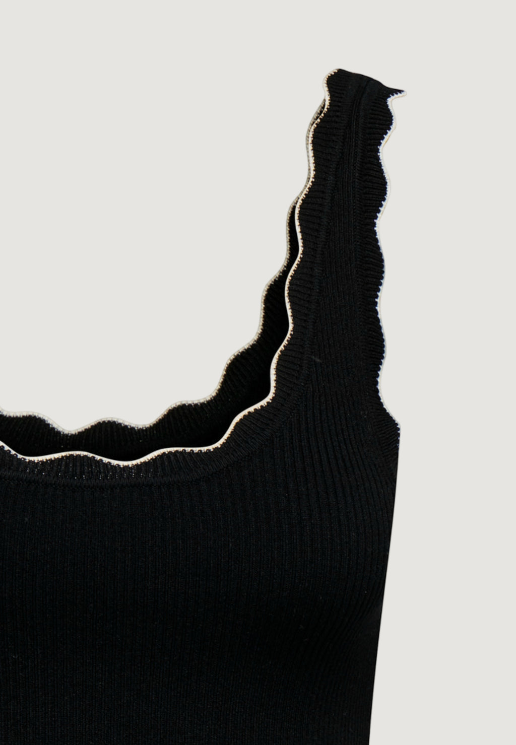 Canotta Jacqueline de Yong JDYNANNA S/L SCALLOP EDGE TOP KNT - 15290585