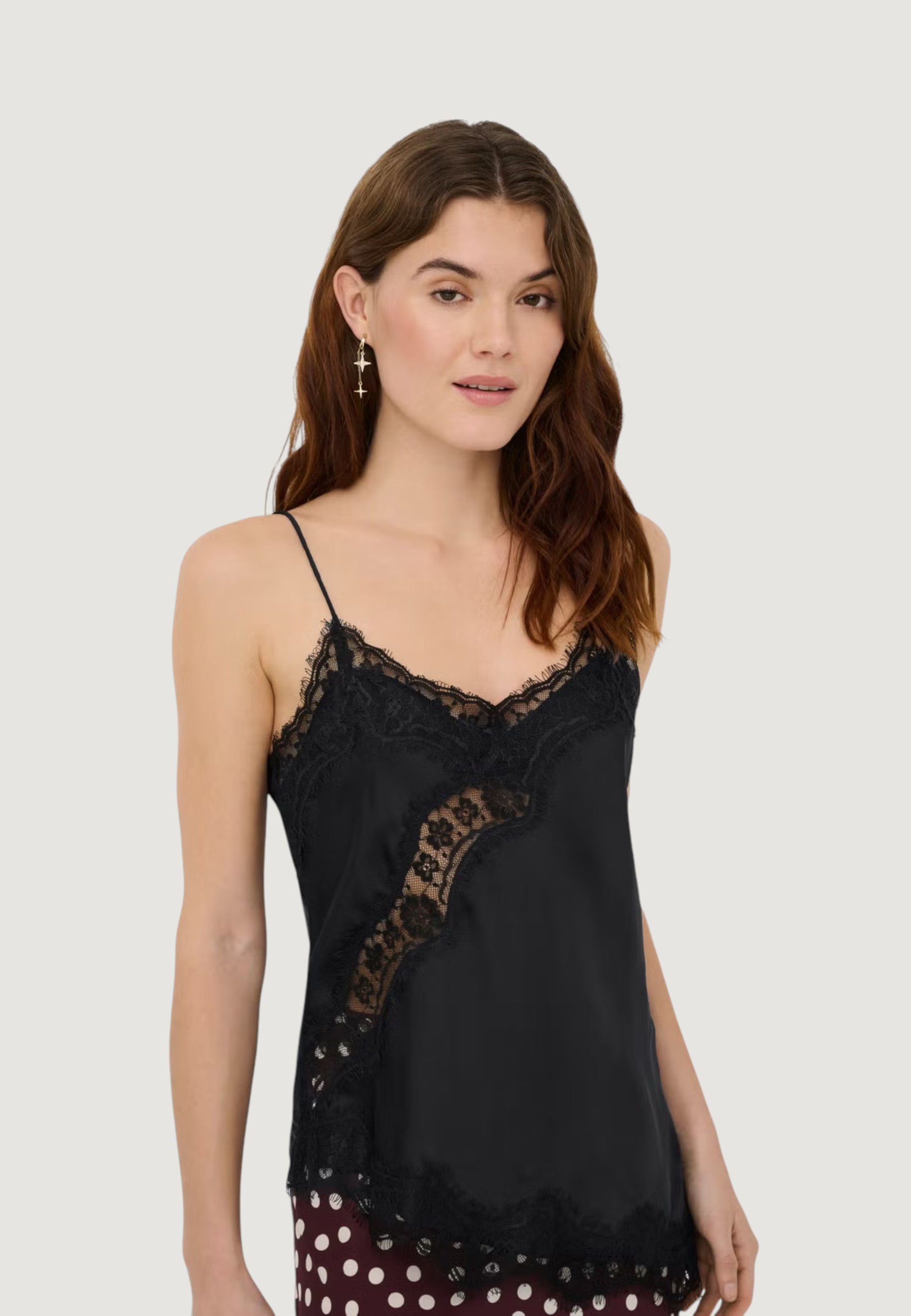 Canotta Jacqueline de Yong JDYFIFI S/L ASYM LACE SINGLET WVN NOOS