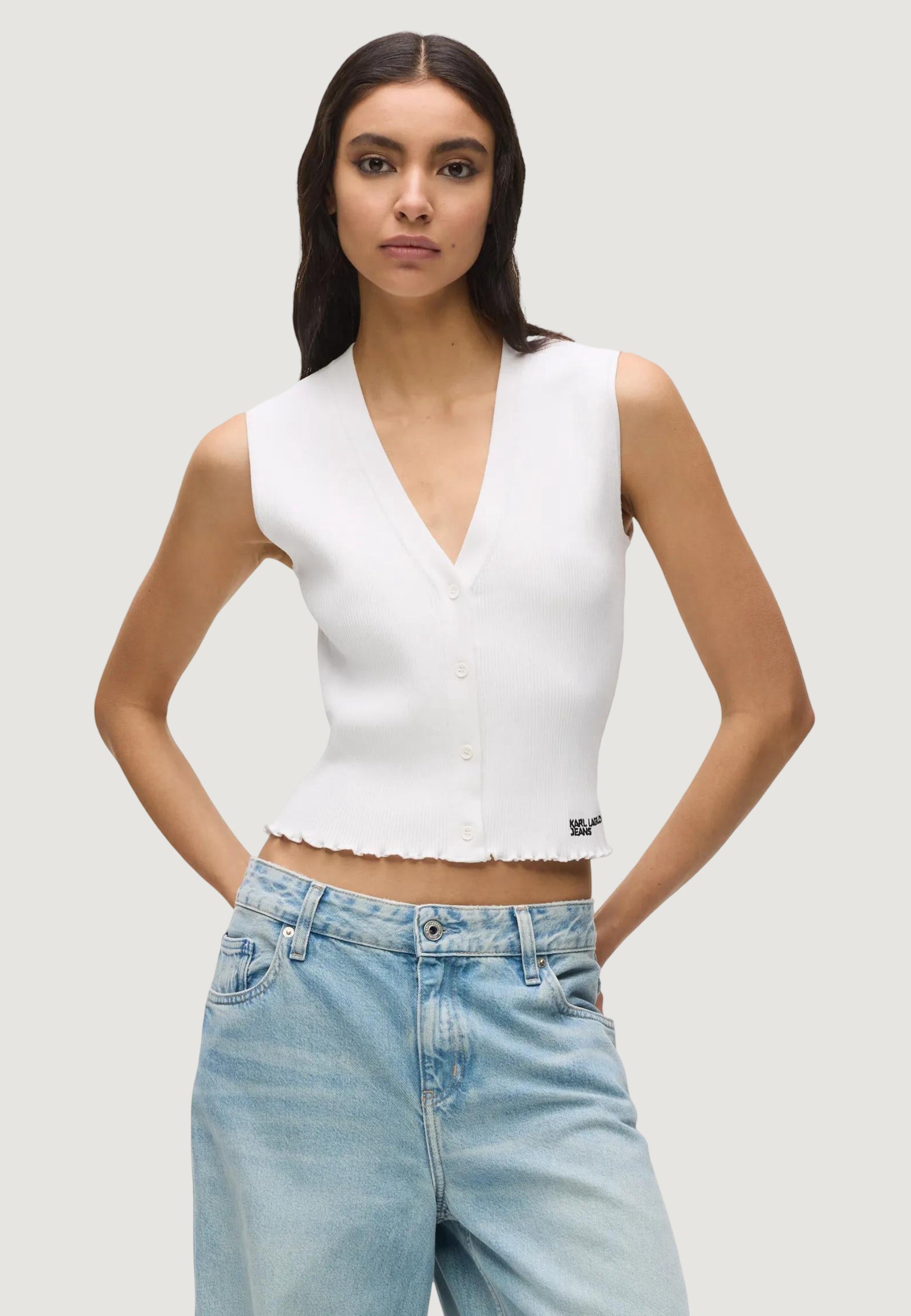 Canotta Karl Lagerfeld Jeans KLJ Light Knit Top