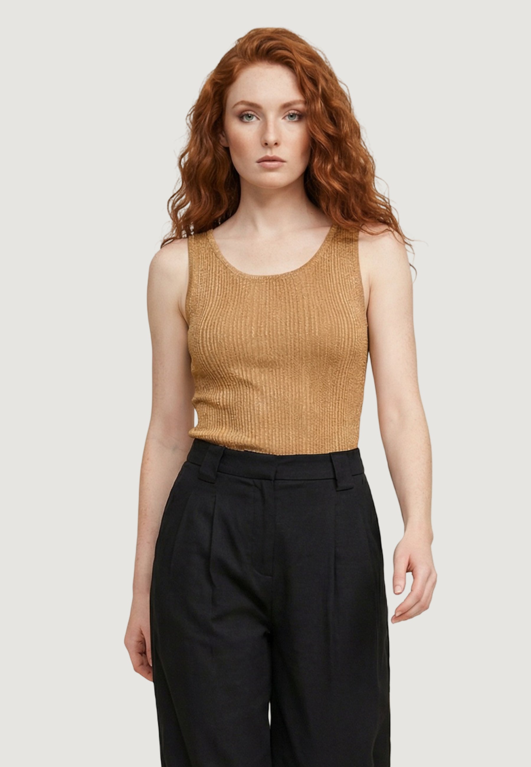 Canotta Only Onlanna Sl Glitter Revers Rib Top Knt