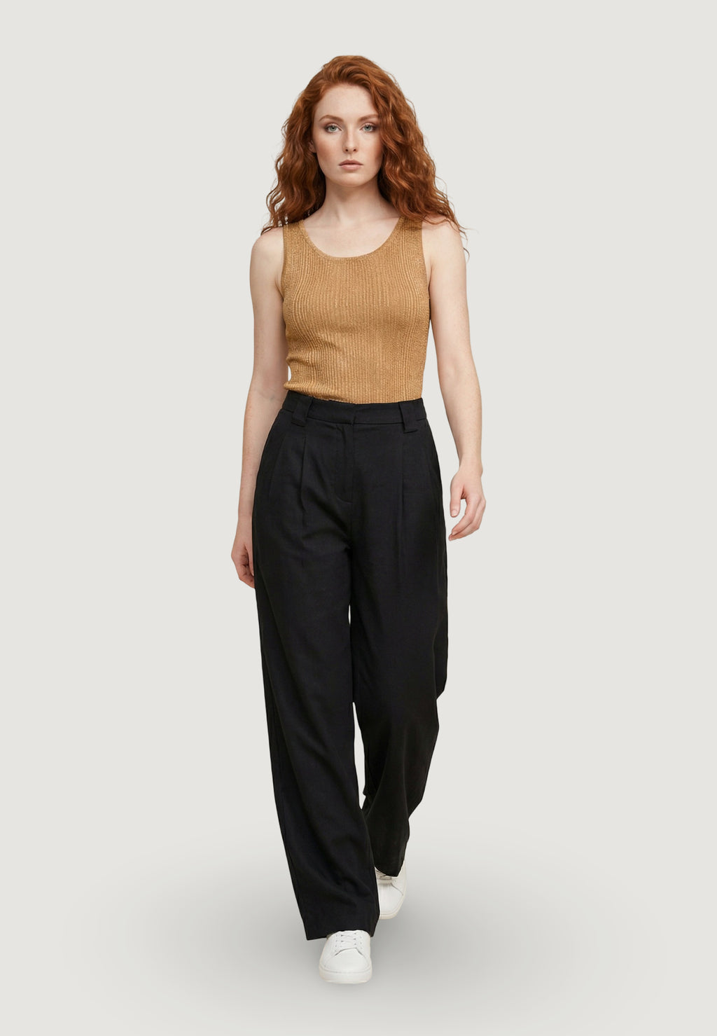 Canotta Only Onlanna Sl Glitter Revers Rib Top Knt