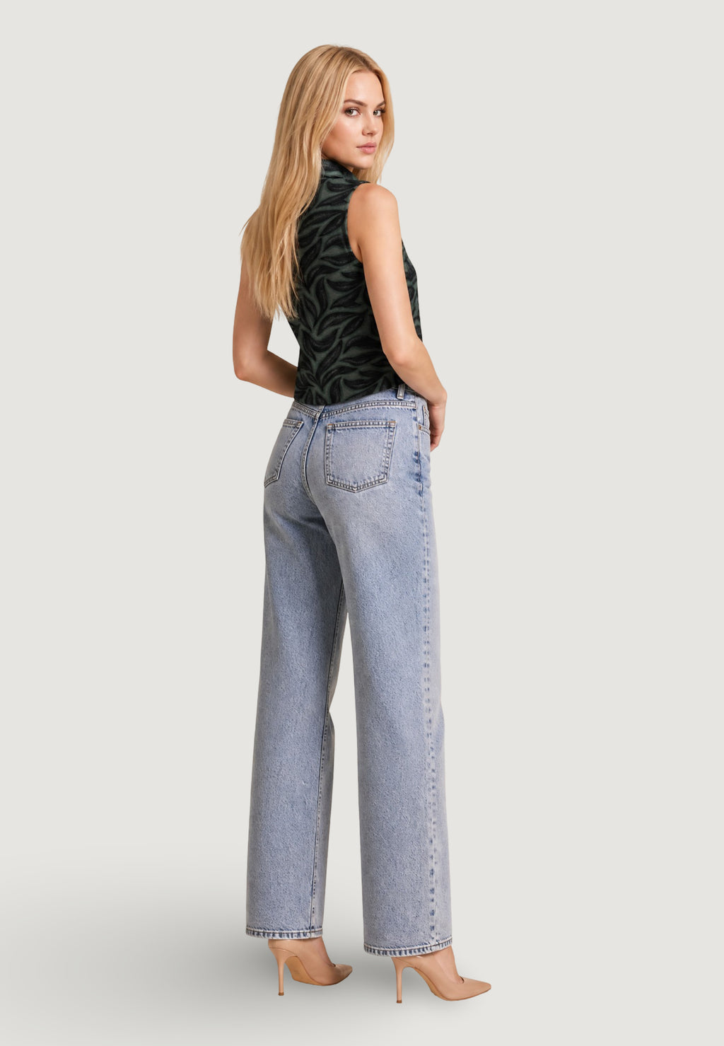 Canotta Street One printed mat-mix top w.collar
