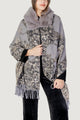 Hood AYFEE MANTELLA FLOWER CON FRANGE FAKE FUR