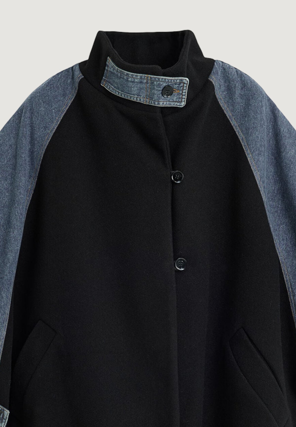 Hood Desigual PONCHO_YUMA DENIM BLU