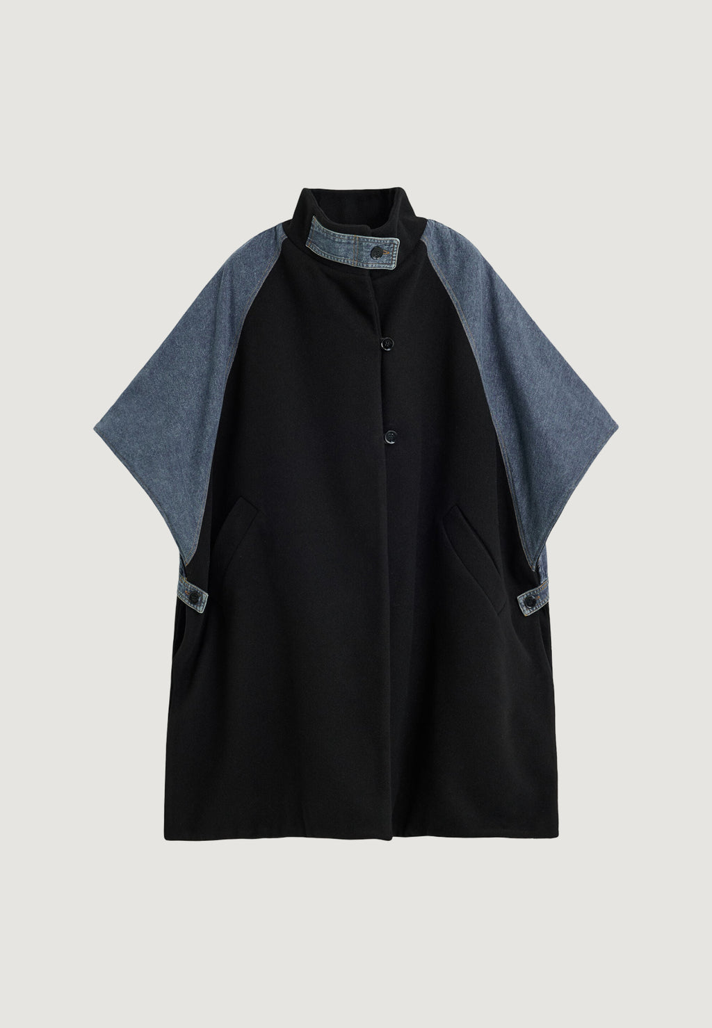 Hood Desigual PONCHO_YUMA DENIM BLU