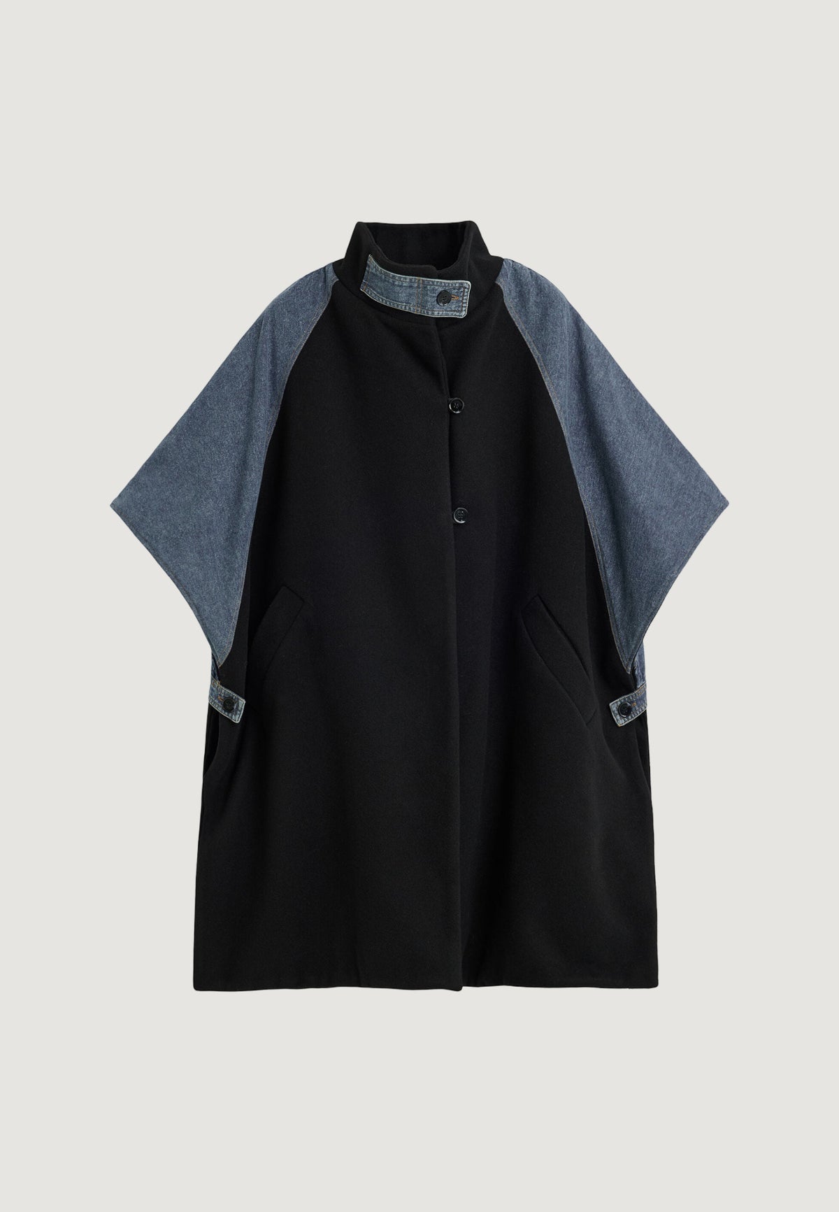 Hood Desigual PONCHO_YUMA DENIM BLU