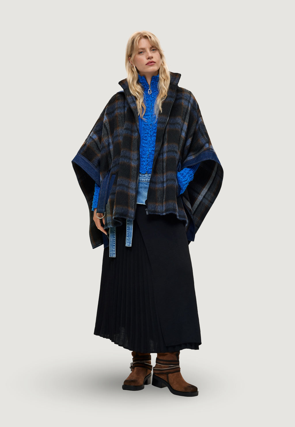 Mantella Desigual PONCHO_ALDAMA BELT DENIM