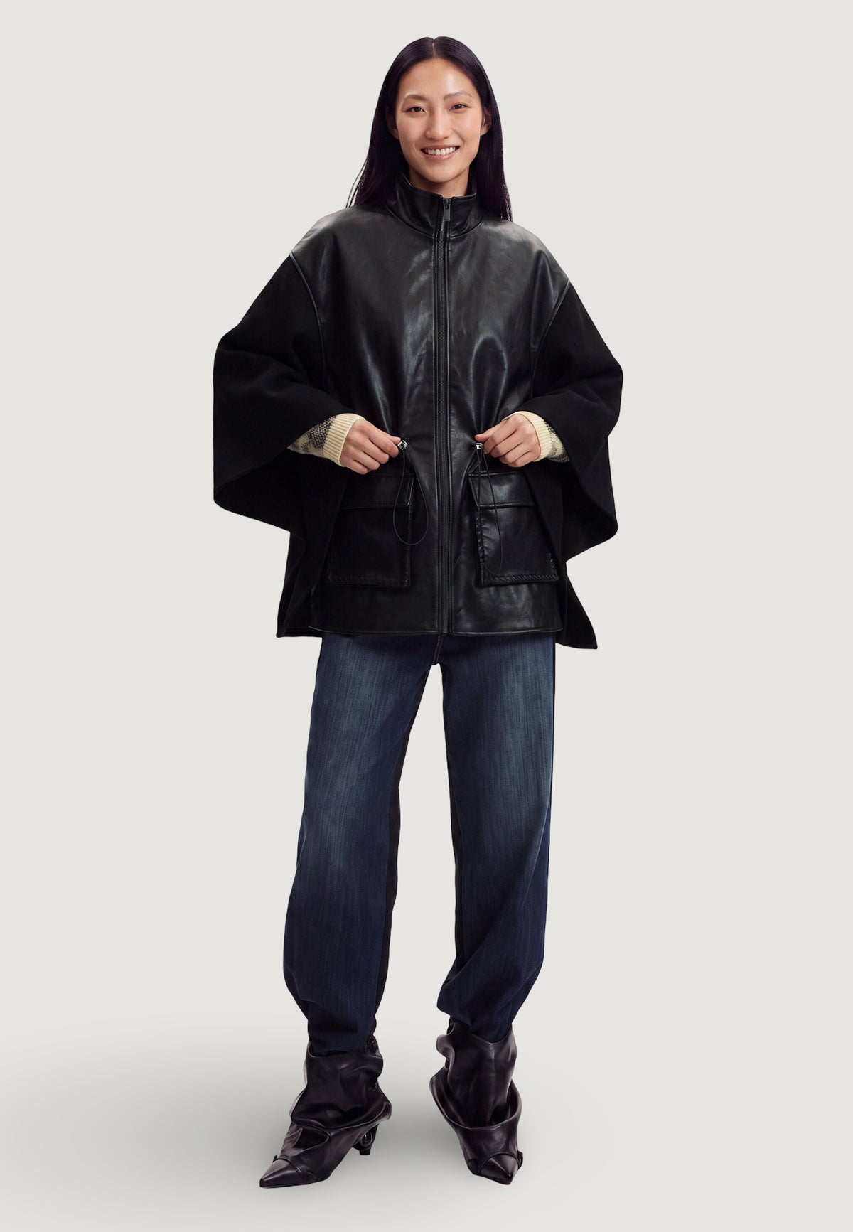 Mantella Desigual PONCHO_ALDAMA TRENZADO