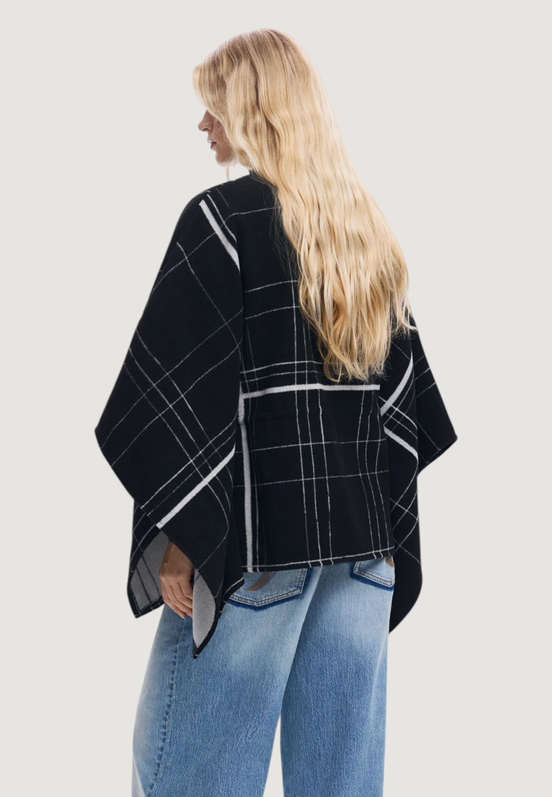 Hood Desigual PONCHO_CUADROS ALDAMA