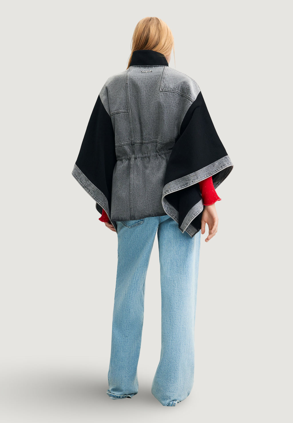 Hood Desigual PONCHO_DENIM ALDAMA GREY