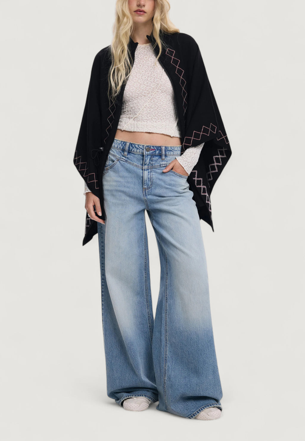 Hood Desigual PONCHO_EMBROIDERY ALDAMA