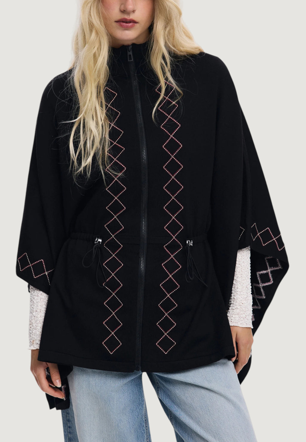 Hood Desigual PONCHO_EMBROIDERY ALDAMA