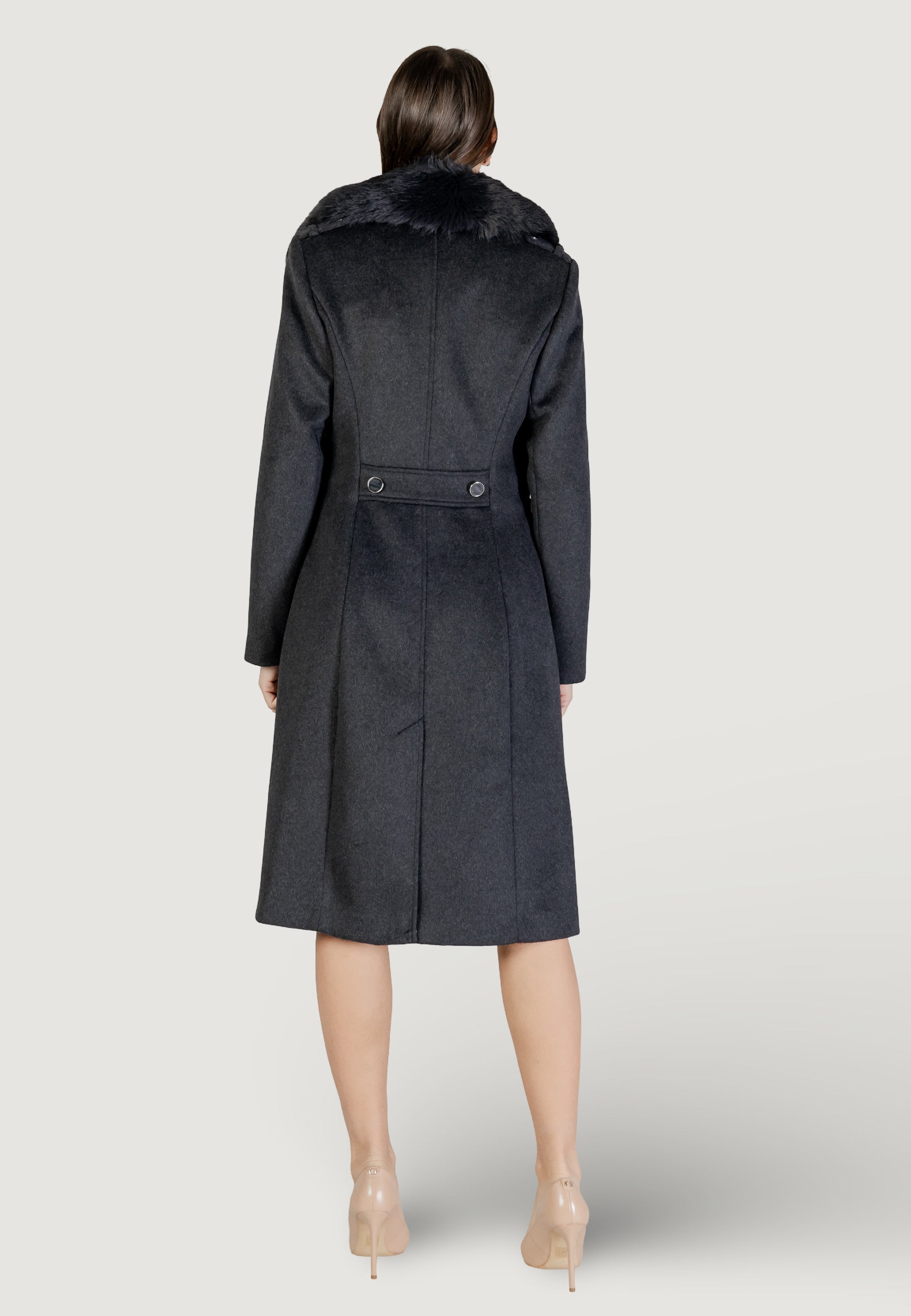 Cappotto Guess KAROLE FUR COLLAR COAT