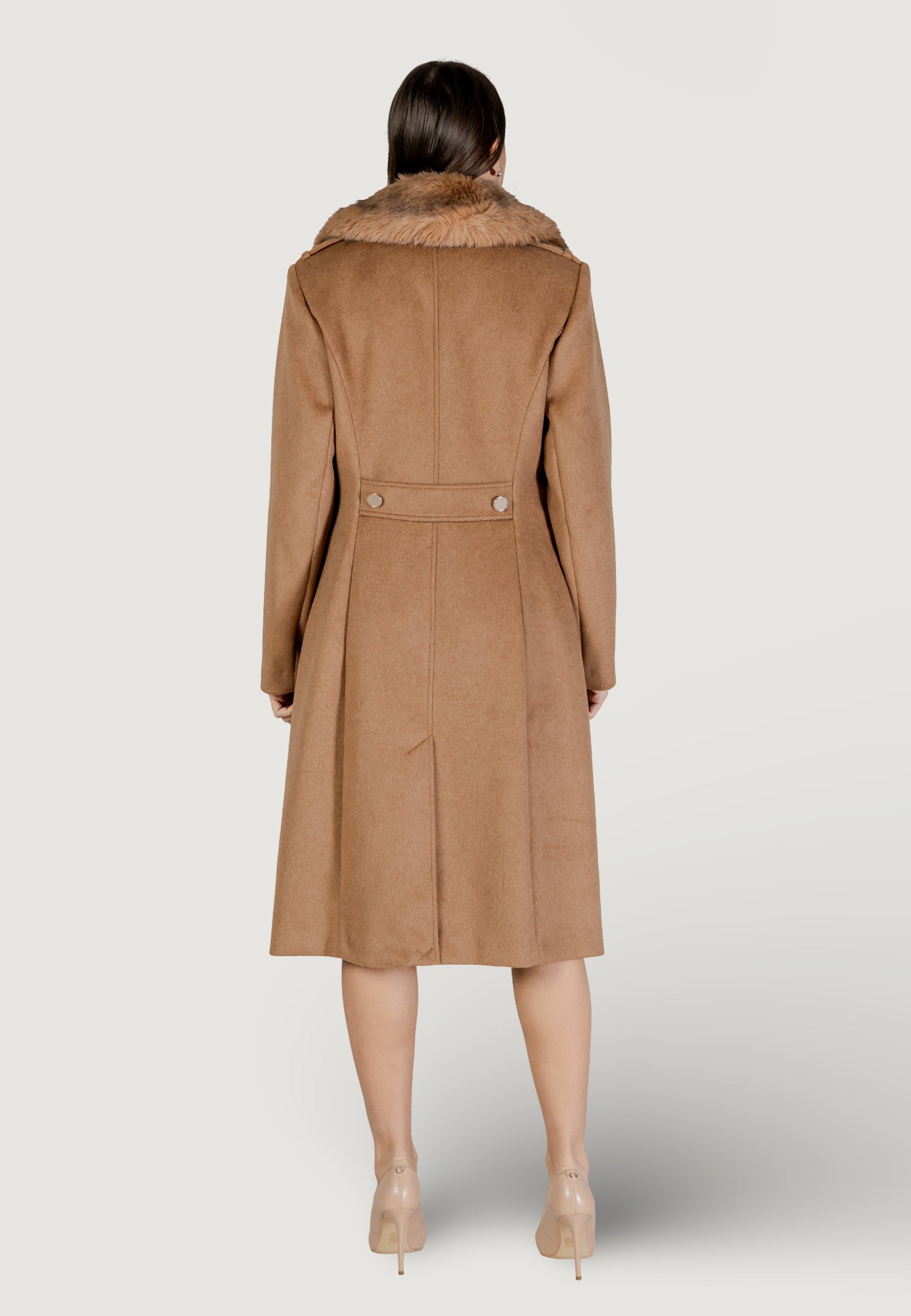 Cappotto Guess KAROLE FUR COLLAR COAT